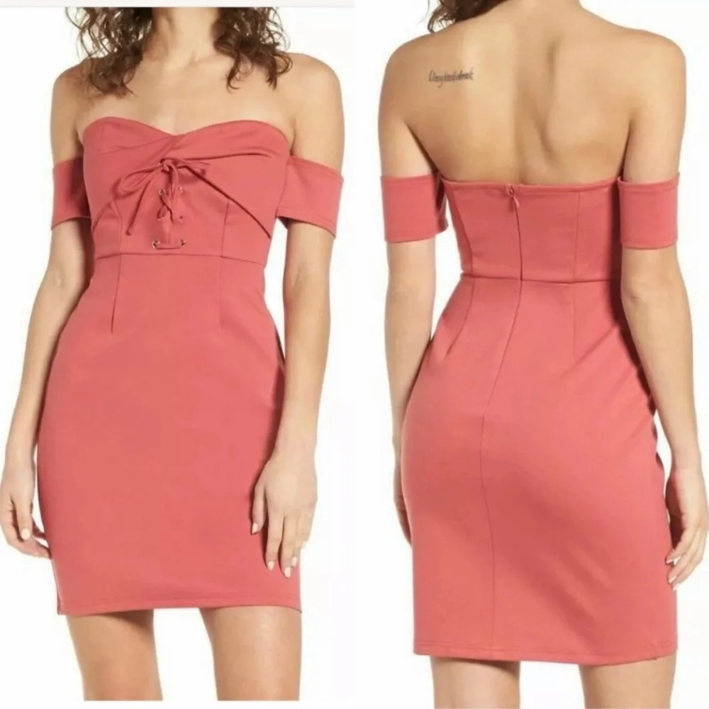 ASTR the label off the shoulder dress